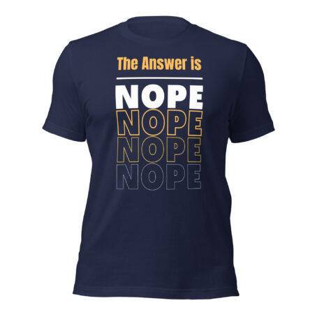 The Answer Is Nope Graphic T-Shirt Navy