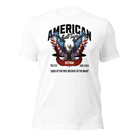 American Veteran Built Tough Graphic T-Shirt White